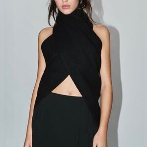 ZARA 100%Wool Button-Up Waistcoat Limited-Edition Black FW24 SIZES XS-S